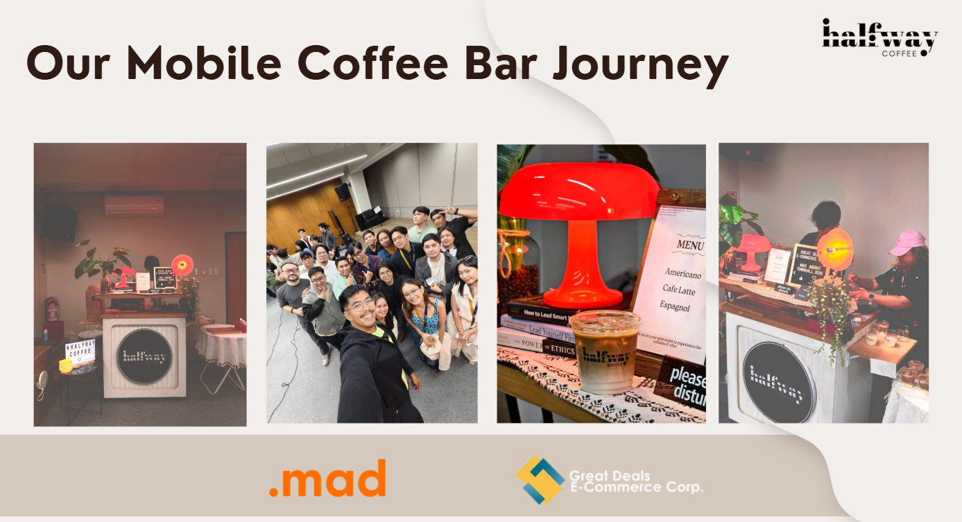 Halfway Coffee drinks from the mobile bar